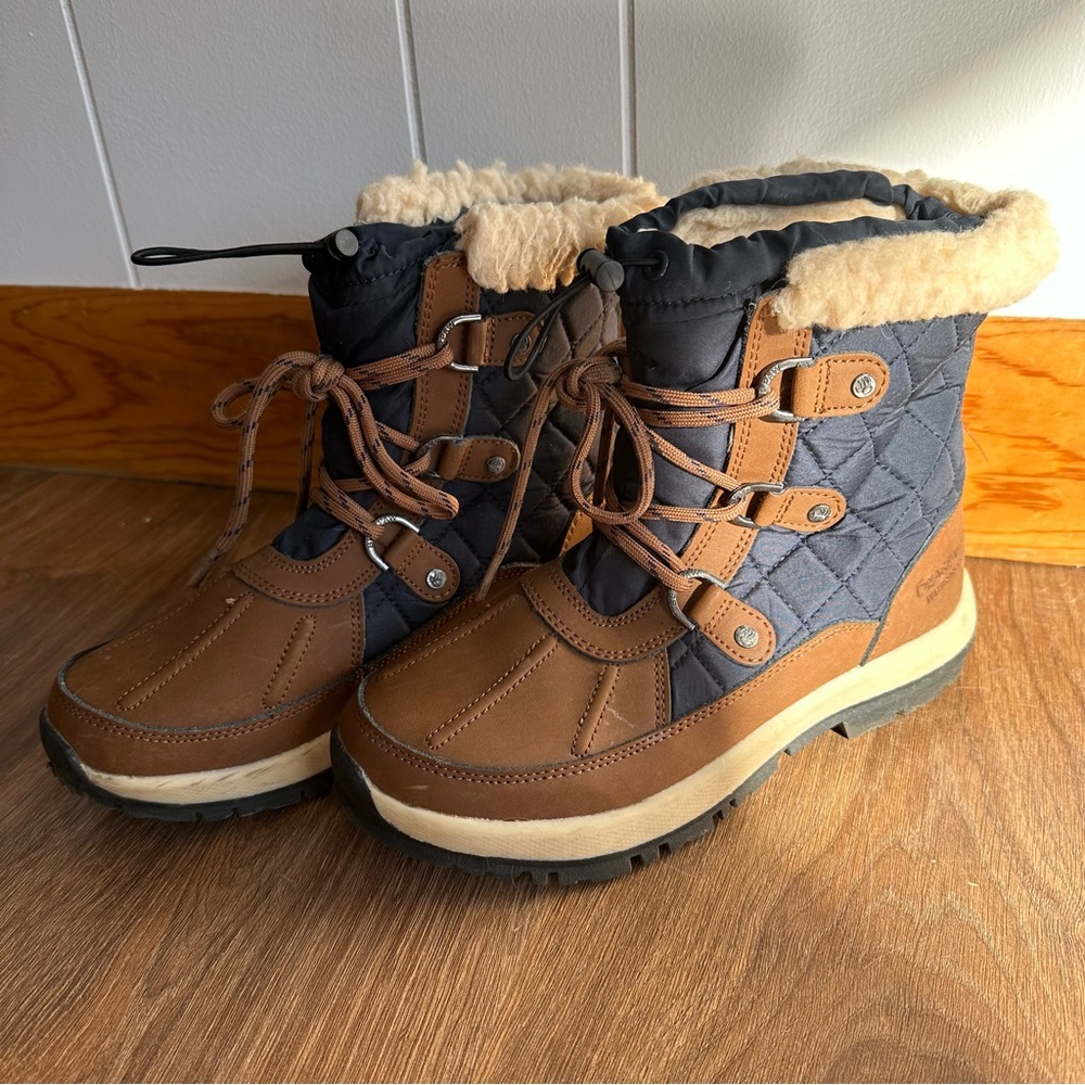 Bearpaw Winter Waterproof Navy and Brown Boots